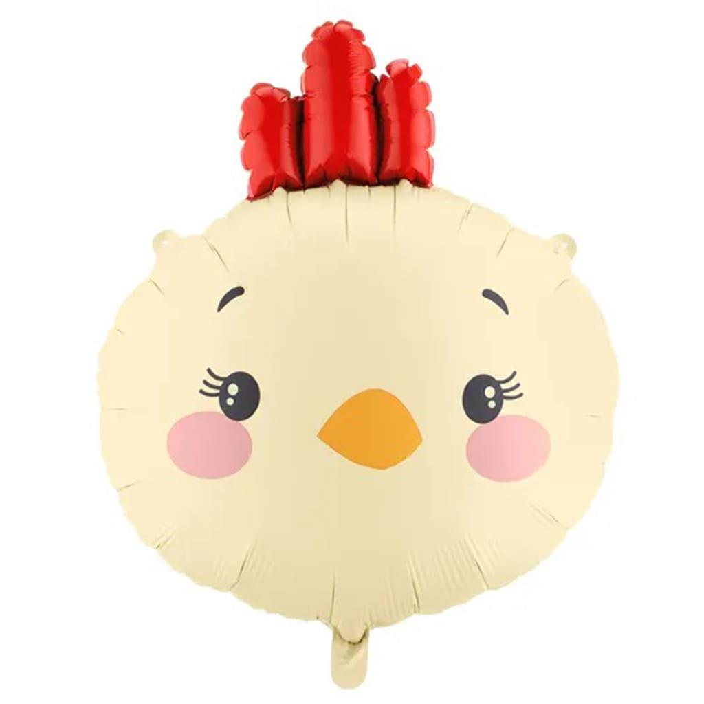 Balão Cabeça Galinha Fofinha Foil, 59 cm Balão Cabeça Galinha Fofinha Foil, 59 cm