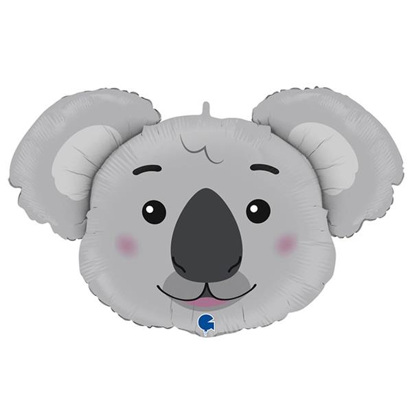 Balão Cabeça Koala SuperShape Foil, 94 cm