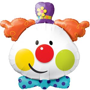 Balão Cabeça Palhaço Foil, 91 cm