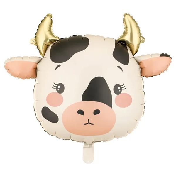Balão Cabeça Vaca Fofinha Foil, 47 cm Balão Cabeça Vaca Fofinha Foil, 47 cm
