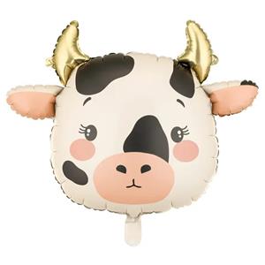 Balão Cabeça Vaca Fofinha Foil, 47 cm