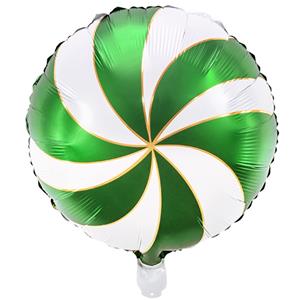 Balão Candy Natal Verde Foil, 35 cm