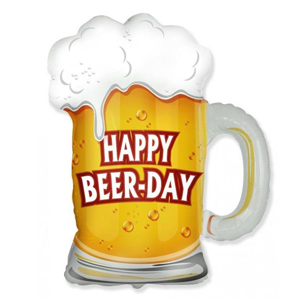 Balão Caneca Cerveja Happy Beer-Day Foil, 68 cm