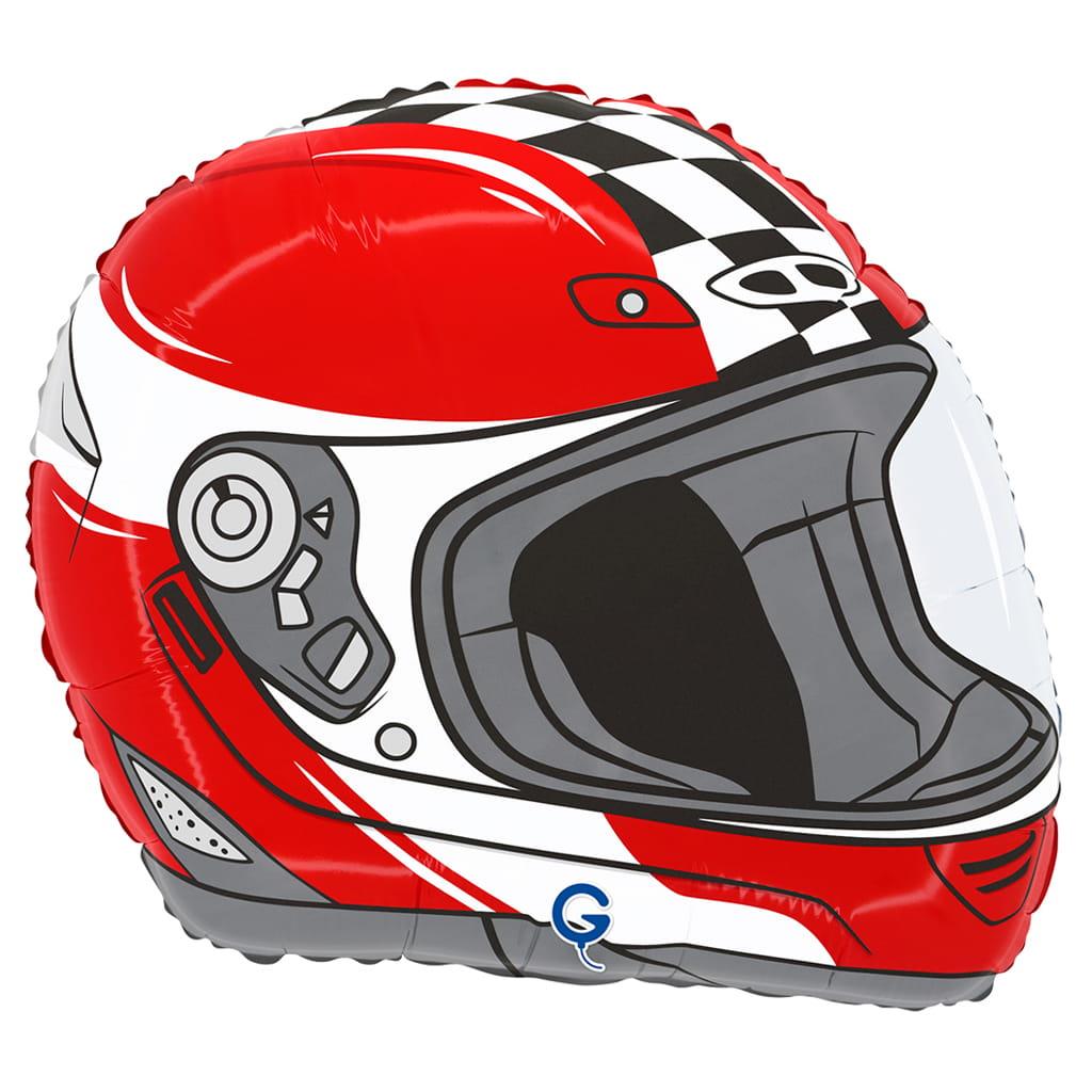 Balão Capacete Vermelho Foil, 38 cm