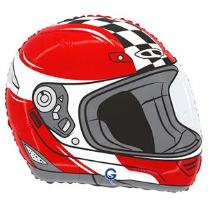 Balão Capacete Vermelho Foil, 38 cm
