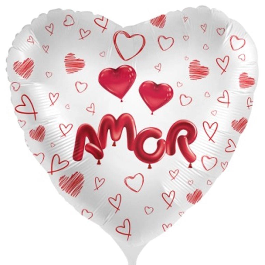 Balão Coração Amor Foil, 43 cm