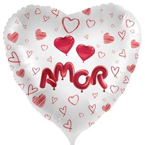 Balão Coração Amor Foil, 43 cm Balão Coração Amor Foil, 43 cm
