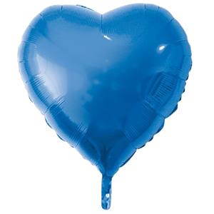 Balão Coração Azul Foil, 79 cm