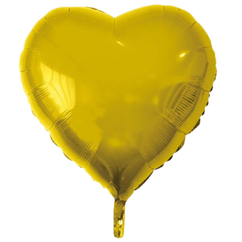 Balão Coração Dourado Foil, 79 cm Balão Coração Dourado Foil, 79 cm