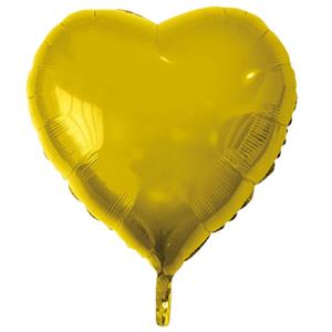 Balão Coração Dourado Foil, 79 cm Balão Coração Dourado Foil, 79 cm