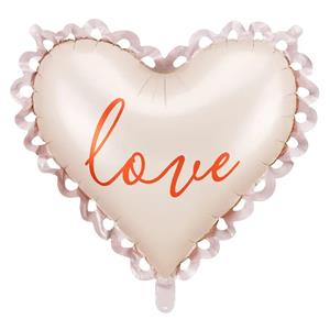 Balão Coração Love com Rebordo Rendado Foil, 47 cm