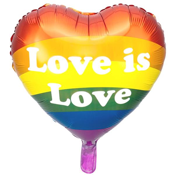 Balão Coração Love is Love Foil, 35 cm