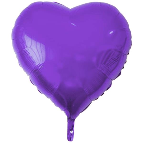 Balão Coração Roxo Foil, 79 cm
