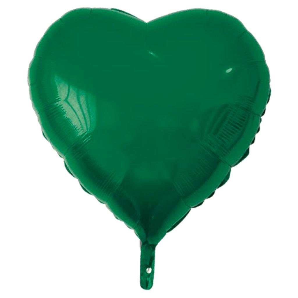 Balão Coração Verde Foil, 79 cm Balão Coração Verde Foil, 79 cm