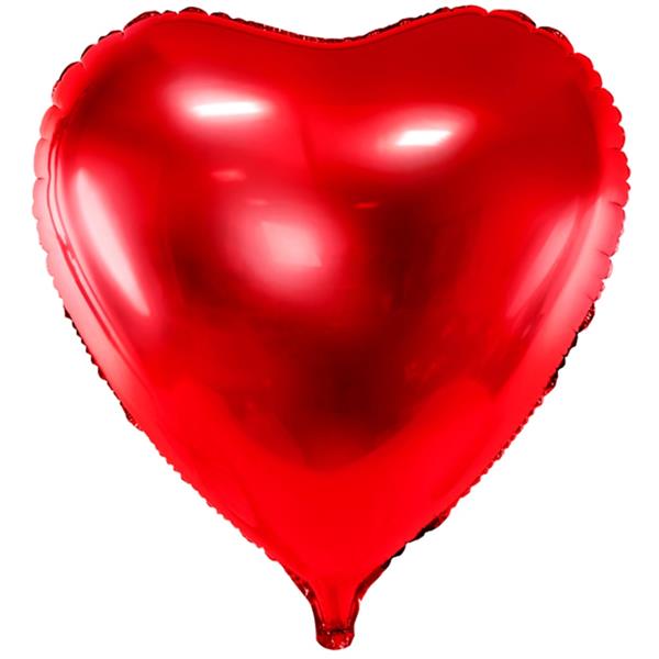 Balão Coração Vermelho Foil, 72 cm