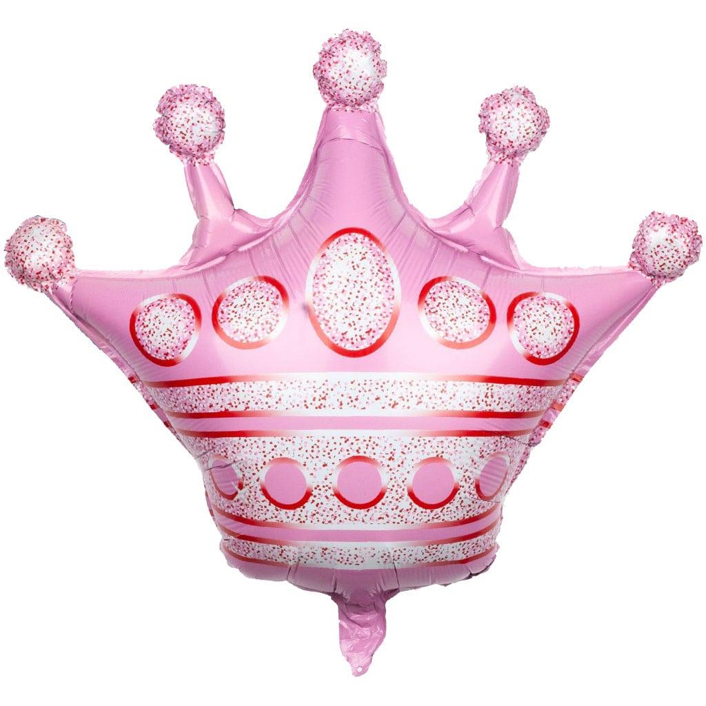 Balão Coroa Rosa Foil, 60 cm