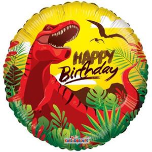 Balão Dinossauro Happy Birthday Foil, 45 cm