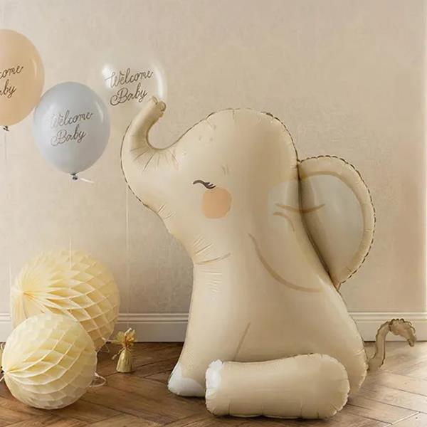 Balão Elefante Sentado Fofinho Foil, 90 cm
