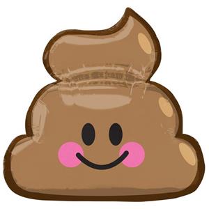 Balão Emoji Cocó SuperShape Foil, 63 cm