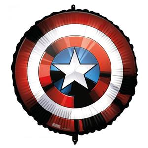 Balão Escudo Capitão América Foil com Peso, 46 cm