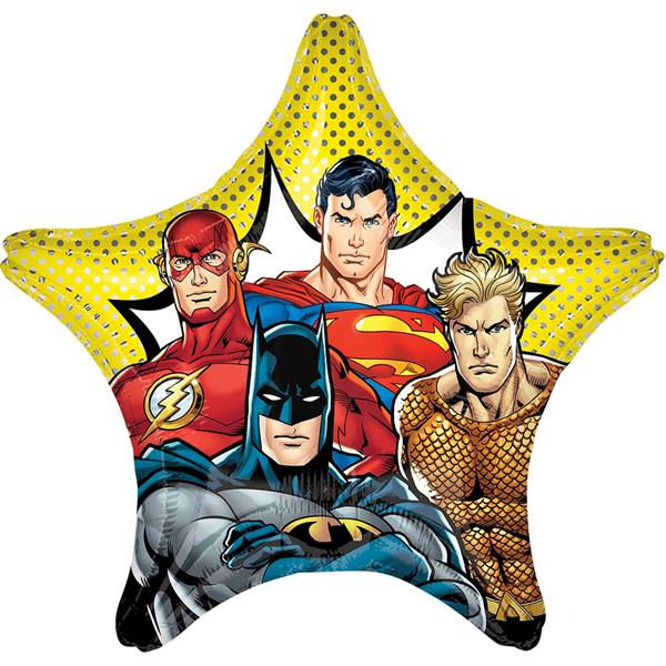 Balão Estrela Liga da Justiça Foil, 71 cm