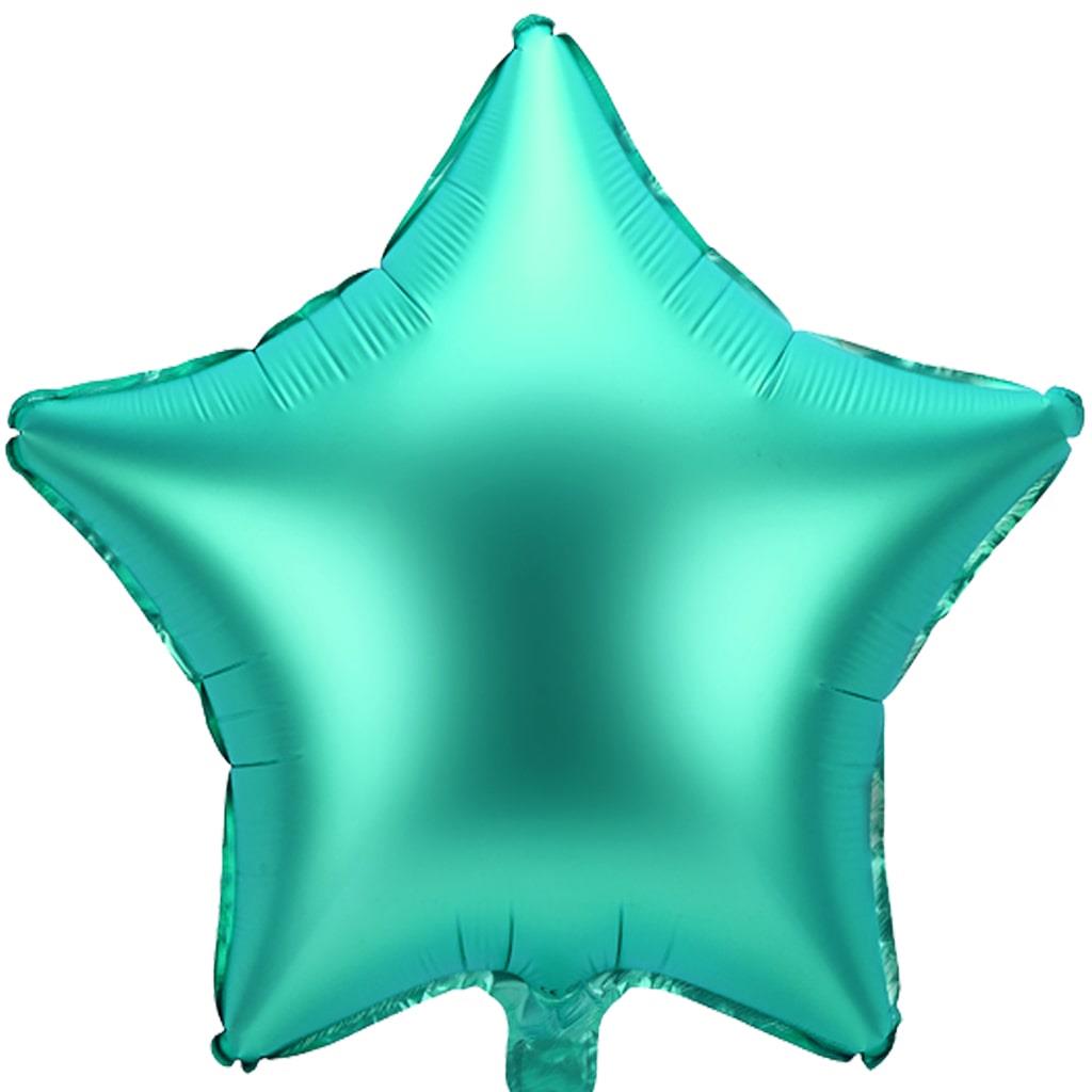 Balão Estrela Verde Mate Foil, 48 cm