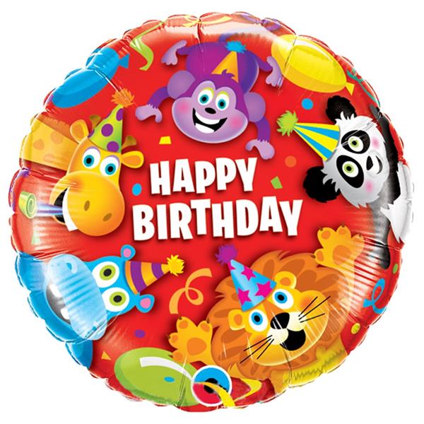Balão Foil Happy Party Animais