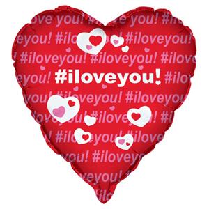 Balão Foil I Love You Coração
