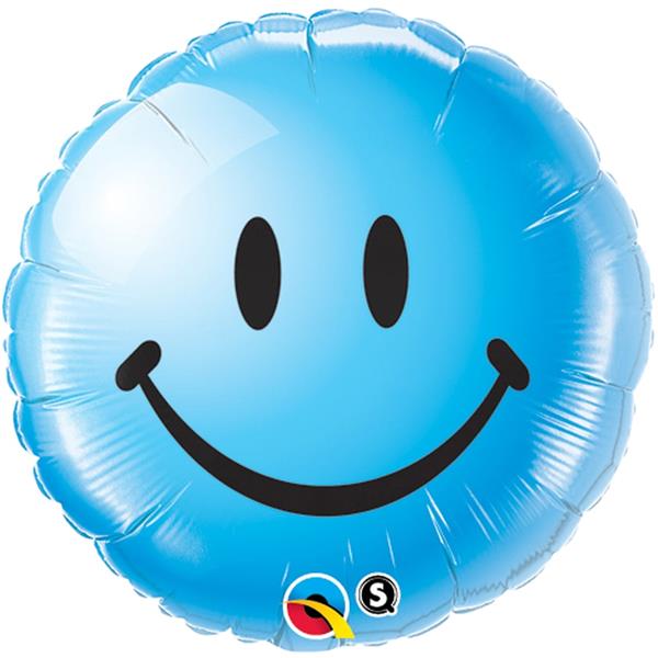 Balão Foil Smile Azul 46cm