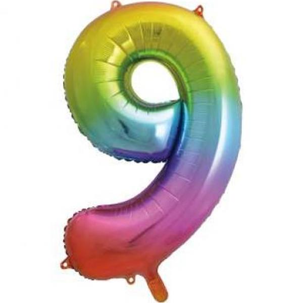 Balão Forma de Número Rainbow