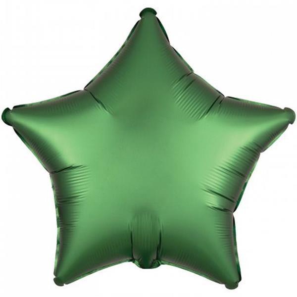 Balão Forma Estrela Verde Mate Foil, 46 cm