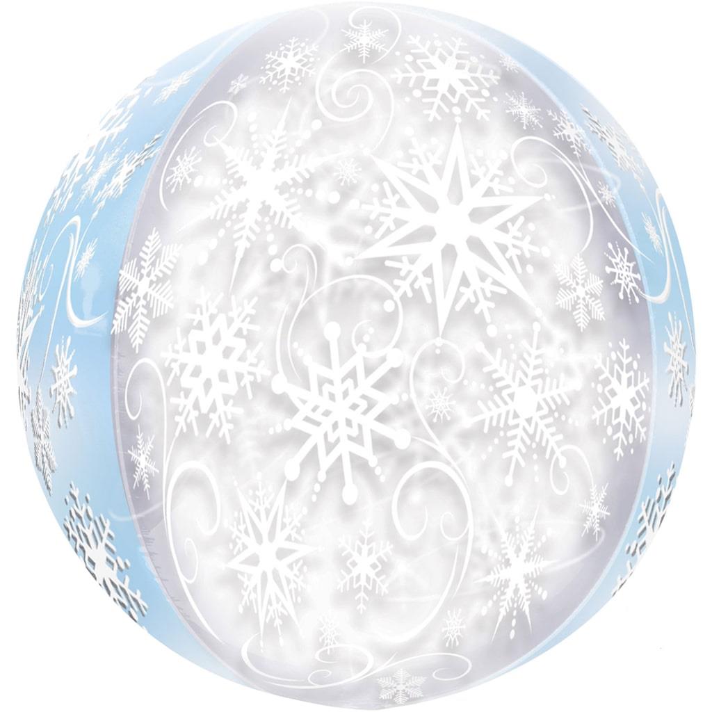 Balão Frozen Snowflakes Orbz, 40 cm