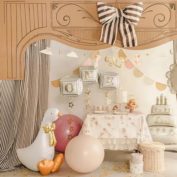 Balão Ganso Fofinho Sentado Foil, 91 cm