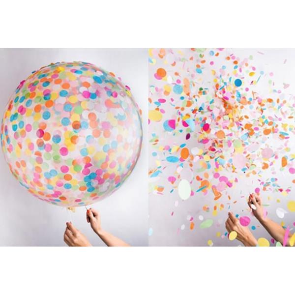 Balão Gigante Transparente Confetis
