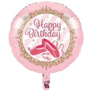 Balão Happy Birthday Bailarina Twinkle Toes Foil, 45 cm