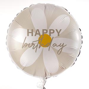 Balão Happy Birthday Flores Margaridas Foil, 43 cm