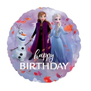 Balão Happy Birthday Frozen II Foil, 43 cm