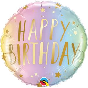 Balão Happy Birthday Pastel Foil, 46 cm