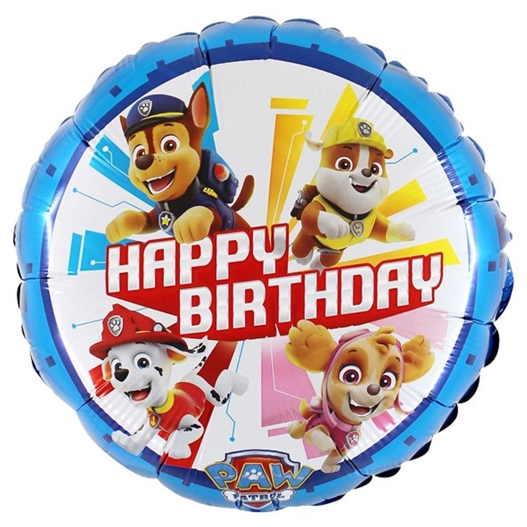 Balão Happy Birthday Patrulha Pata Foil, 46 cm