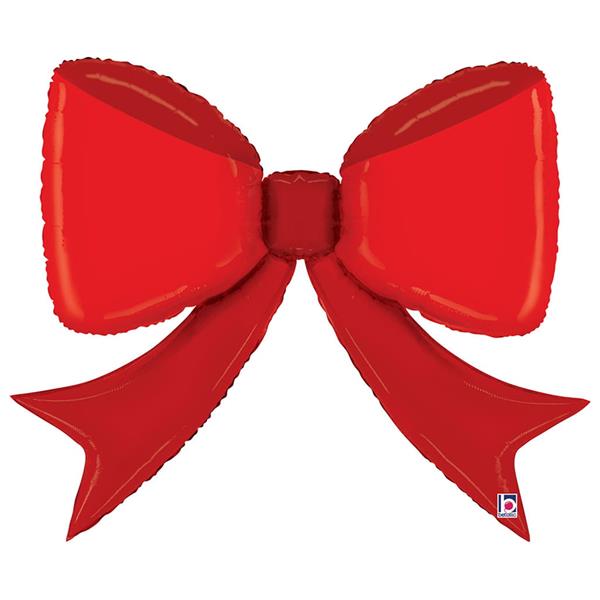 Balão Laço Vermelho Foil, 1,04 mt