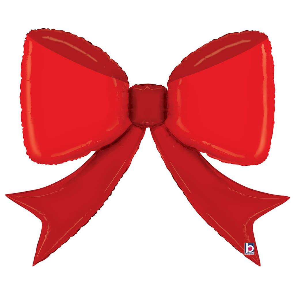Balão Laço Vermelho Foil, 1,04 mt Balão Laço Vermelho Foil, 1,04 mt
