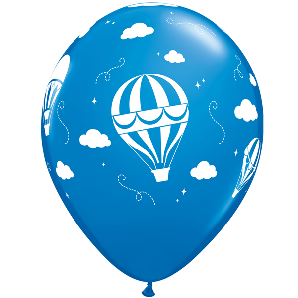 Balão Latex Balão de Ar Quente Azul, 28 Cm