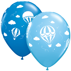 Balão Latex Balão de Ar Quente Azul, 28 Cm
