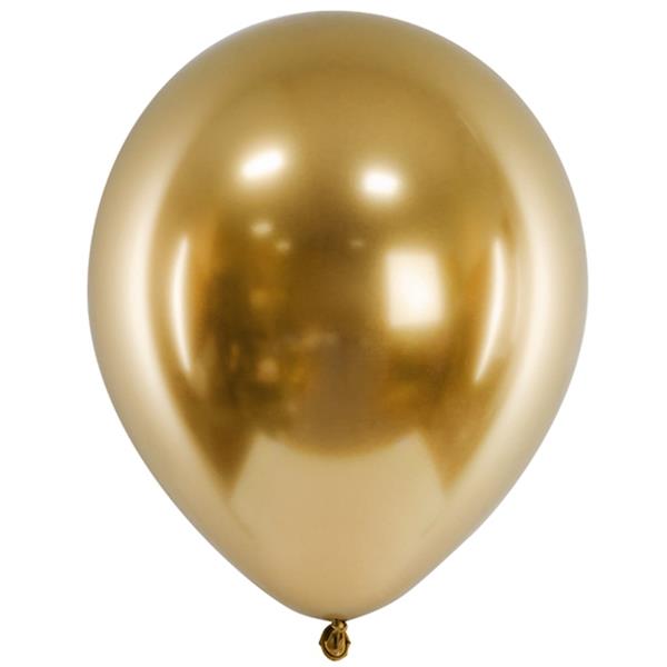 Balão Látex Cromado Dourado