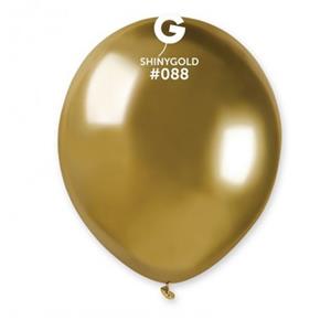 Balão Látex Dourado Cromado, 13 cm