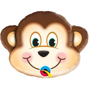 Balão Macaco Sorridente Foil, 35 cm