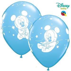 Balão Mickey Bebé,  6 Uind.