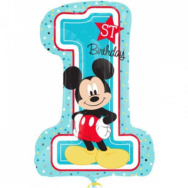 Balão Mickey Mouse 1º Aniversário Foil, 71 cm