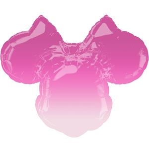 Balão Minnie Degradê Rosa Supershape Foil, 71 cm