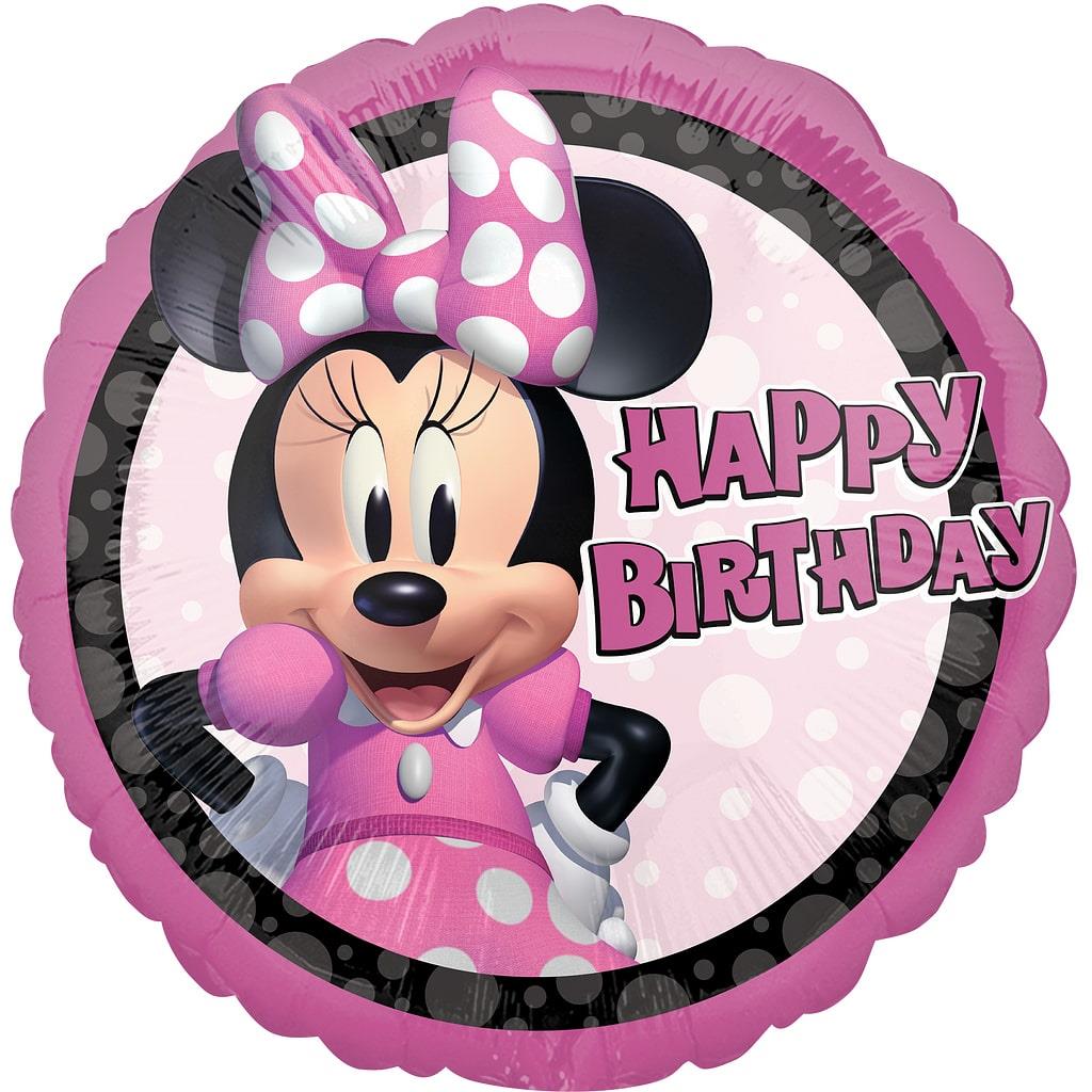 Balão Minnie Forever Happy Birthday Foil, 43 cm